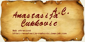Anastasija Čupković vizit kartica